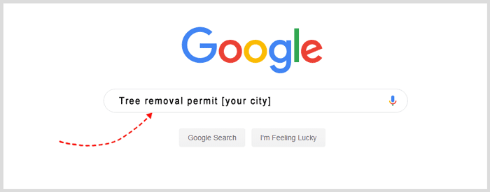 google search image tree removal permit